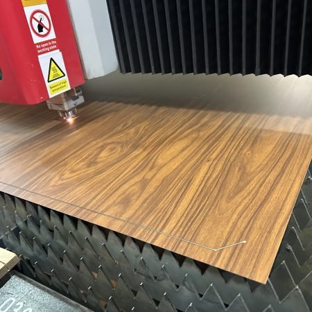 Access Panel. Rosewood Pattern Printed Steel